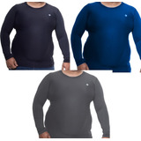 Kit 3 Camisas Térmicas Plus Size Proteção Uv Corrida Esporte
