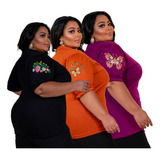 Kit 3 Camiseta Blusa