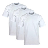 Kit 3 Camiseta Branca Basica Restaurante
