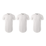 Kit 3 Camiseta Camisa Blusa Oversized Longline Swag Feminina