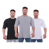 Kit 3 Camiseta Camisa Blusas Masculinas Long Oversized Retrô