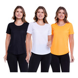 Kit 3 Camiseta Dry Fit Tapa Bumbum Academia Corrida Treino