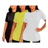 Kit 3 Camiseta Feminina Academia Veste Legging Cobre Bumbum