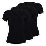 Kit 3 Camiseta Feminina