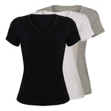 Kit 3 Camiseta Feminina