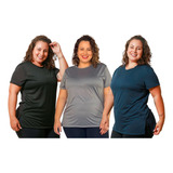 Kit 3 Camiseta Feminina