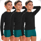 Kit 3 Camiseta Infantil Menino Menina Proteção Solar Criança