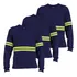 Kit 3 Camiseta Manga Longa Uv Masculina Faixa Refletiva Obra