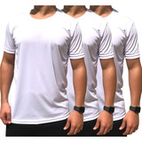 Kit 3 Camiseta Masculina Branca Lisa