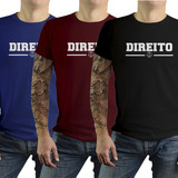 Kit 3 Camisetas Direito