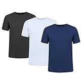 Kit 3 Camisetas Dry Fit Masculina Esportes Exercícios Academia Proteção UV 50  As2  Alpha  M  Regular  Preto  Branco  Marinho 