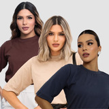 Kit 3 Camisetas Feminina