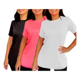 Kit 3 Camisetas Feminina