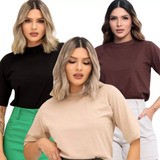 Kit 3 Camisetas Feminina