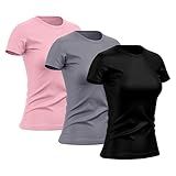 Kit 3 Camisetas Feminina Dry Básica Lisa Proteção Solar Uv Térmica Camisa Blusa, Tamanho G
