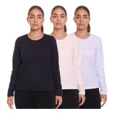 Kit 3 Camisetas Feminina
