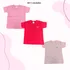 Kit 3 Camisetas Lisas Menina 100  Algodão Tamanho 1 2 3