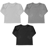 Kit 3 Camisetas Lisas