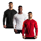 Kit 3 Camisetas Manga