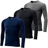 Kit 3 Camisetas Manga Longa UV Proteção Solar Térmica By Zaroc BR Alfa G Regular Preto Marinho Cinza