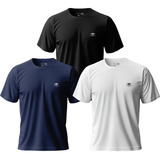 Kit 3 Camisetas Masculinas Dry Fit Academia Verão Básico
