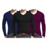 Kit 3 Camisetas Masculinas Gola V Slim Fit Manga Longa