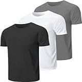 Kit 3 Camisetas Masculinas Poliéster Básicas Dry Fit (br, Alfa, Gg, Regular, Preto/branco/cinza)
