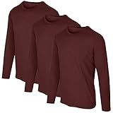 KIT 3 Camisetas Proteção Solar Permanente UV50 Tecido Gelado Slim Fitness M Vinho