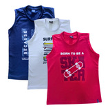 Kit 3 Camisetas Regata