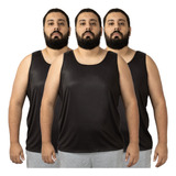 Kit 3 Camisetas Regatas Cavada Plus Size Masculina Grande