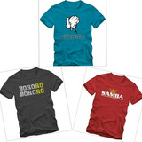 Kit 3 Camisetas Samba + 1 Linda Caneca De Brinde