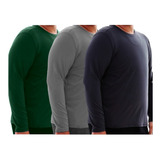 Kit 3 Camisetas Térmicas Plus Size Masculina Uv Proteção Sol