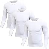 Kit 3 Camisetas Térmicas Proteção Solar Uv 50 Manga Longa Dry Fit M Kit 3 Branco 
