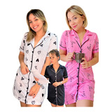 Kit 3 Camisola Americana Amamentação Blogueira Com Botões