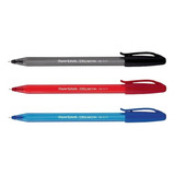 Kit 3 Canetas Paper Mate Kilometrica F 0 7 Ponta Fina Suave Cor Da Tinta Colorido Cor Do Exterior Translucida