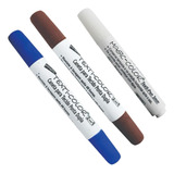 Kit 3 Canetas Para Tecido 2 Ponta Dupla 1 Ponta Única