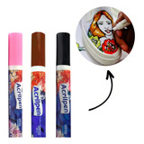 Kit 3 Canetas Para Tecido Acrilpen Acrilex