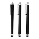 Kit 3 Canetas Touch Screen Universal Celular Tablet Preto