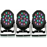 Kit 3 Canhão 18 Leds Dmx