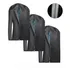 Kit 3 Capa Terno C/ Ziper Impermeável Roupa Blazer Viagem Cor Preto Viagem
