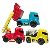 KIT 3 Carrinhos Caminhões De Brinquedo