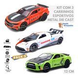 Kit 3 Carrinhos Esportivos