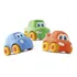 Kit 3 Carrinhos Soft Baby Brinquedo Borracha Macio Rodinhas