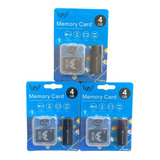 Kit 3 Cartão De Memória 4gb Classe10 3 Em 1