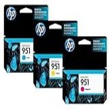 Kit 3 Cartuchos Coloridos HP 951 Originais Ciano Magenta Amarelo Para HP Officejet PRO 8100 8600 8610