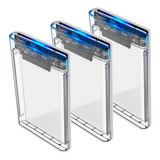 Kit 3 Case De Gaveta Usb 3 0 Hd 2 5 Sata Externo