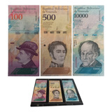 Kit 3 Cédulas 100 500 E 1000 Bolivares Venezuela ! Fe 