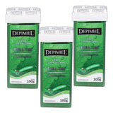 Kit 3 Cera Roll on Refil Depilatória Alta Aderência Depimiel