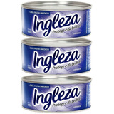 Kit 3 Ceras Pasta Inglesa Incolor 400g Carnaúba Mármore Piso