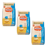 Kit 3 Cereal Infantil Mucilon Arroz E Aveia Pacote 1 Kg